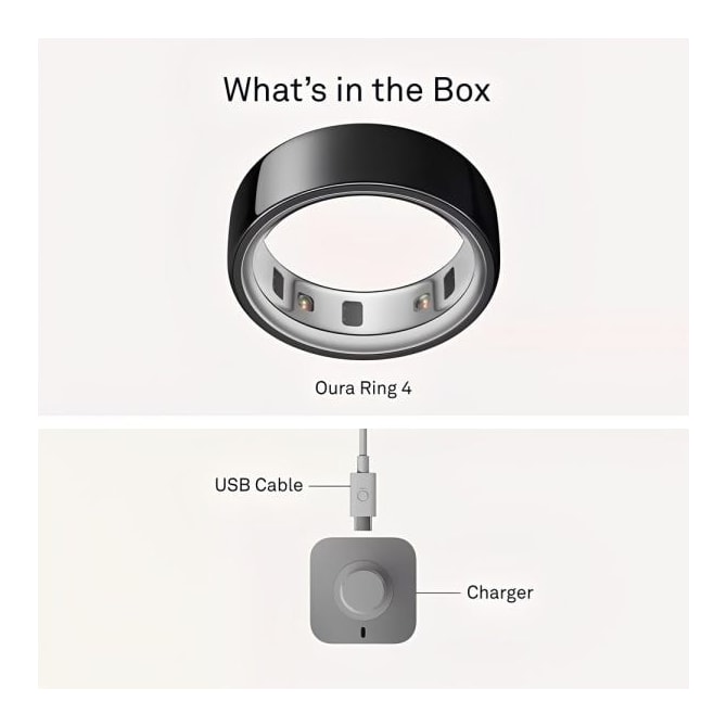 Anel Inteligente Smart Oura Ring 4 Bluetooth Tamanho 10 - Preto-da7ea9cd-aee9-44c0-8add-2d73f98f8f13