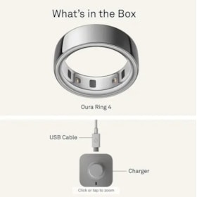 Anel Inteligente Smart Oura Ring 4 Bluetooth Tamanho 11 - Prata Escovado