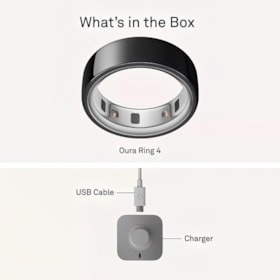 Anel Inteligente Smart Oura Ring 4 Bluetooth Tamanho 7 - Preto