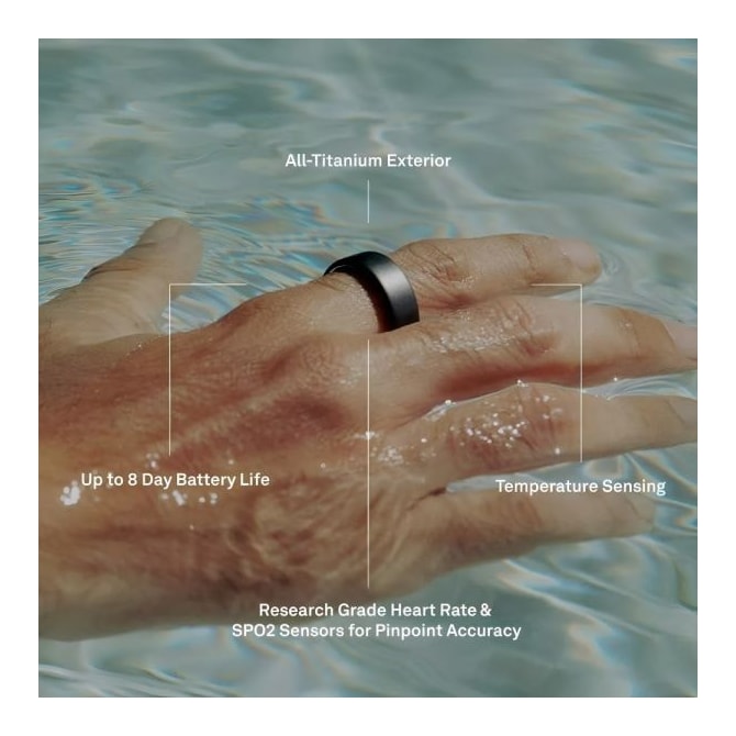 Anel Inteligente Smart Oura Ring 4 Bluetooth Tamanho 7 - Preto-5f8657c0-550d-4238-87f2-625c33567817