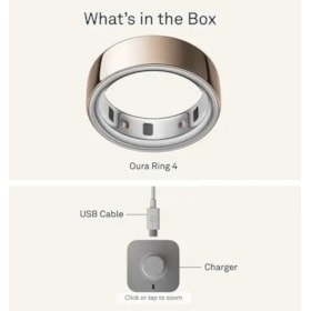 Anel Inteligente Smart Oura Ring 4 Bluetooth Tamanho 8 - Rose Gold
