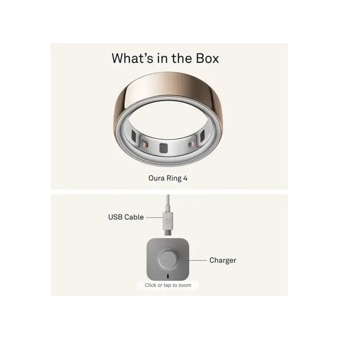 Anel Inteligente Smart Oura Ring 4 Bluetooth Tamanho 8 - Rose Gold-0586a9f6-448d-423f-bffa-213e4265411b
