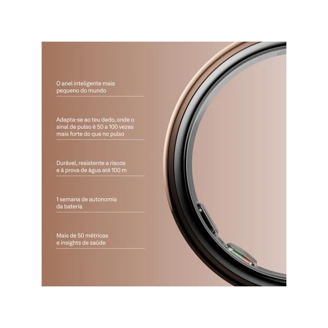 Anel Inteligente Smart Oura Ring 5 Bluetooth Tamanho 6 - Deep Rose-b0a0094f-843a-48ee-85d7-19bbba0e25a0