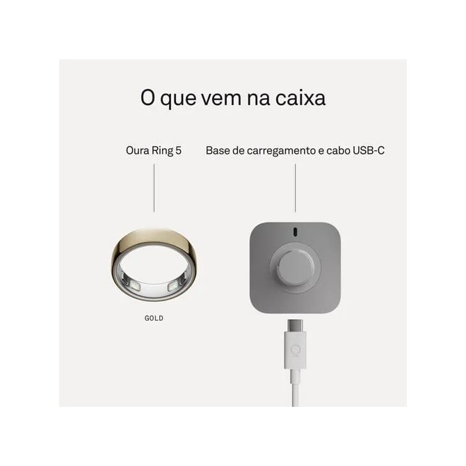 Anel Inteligente Smart Oura Ring 5 Bluetooth Tamanho 6 - Dourado-fdc39279-1ab0-4d5e-9621-6b805494c957