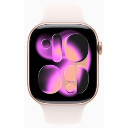 Apple Watch Series 11 42mm GPS - Ouro Rosa Alumínio - Pulseira Esportiva