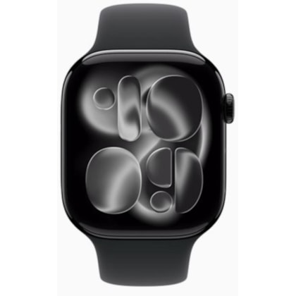 Apple Watch Series 11 42mm GPS - Preto Brilhante Alumínio - Pulseira Esportiva