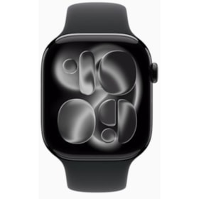 Apple Watch Series 11 42mm GPS - Preto Brilhante Alumínio - Pulseira Esportiva