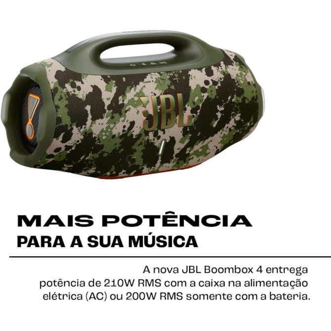 Caixa de Som JBL Boombox 4 Bluetooth 210 Watts - Camuflada-82ec4d0b-10a4-4fa5-b58e-ab46c536ddeb
