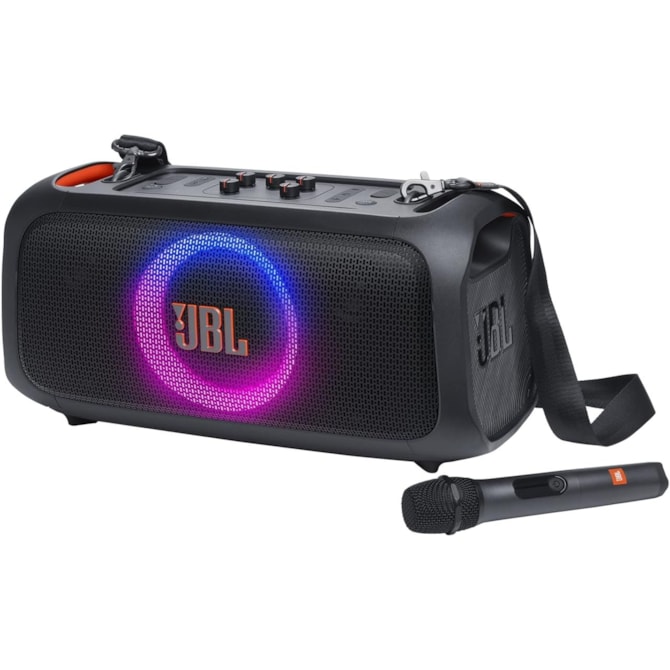 Caixa de Som JBL Partybox On The Go Essential com Microfone Sem Fio - Preta-1e196773-2502-466c-875d-c1a1f5175c02
