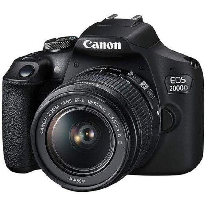 Canon EOS 2000D Câmera DSLR 24.1MP Full HD Wi-Fi Lente EF-S 18-55mm IS II - Preto ( Outlet )-cb068d93-c3fd-4edf-8761-ea6fe7ac837e