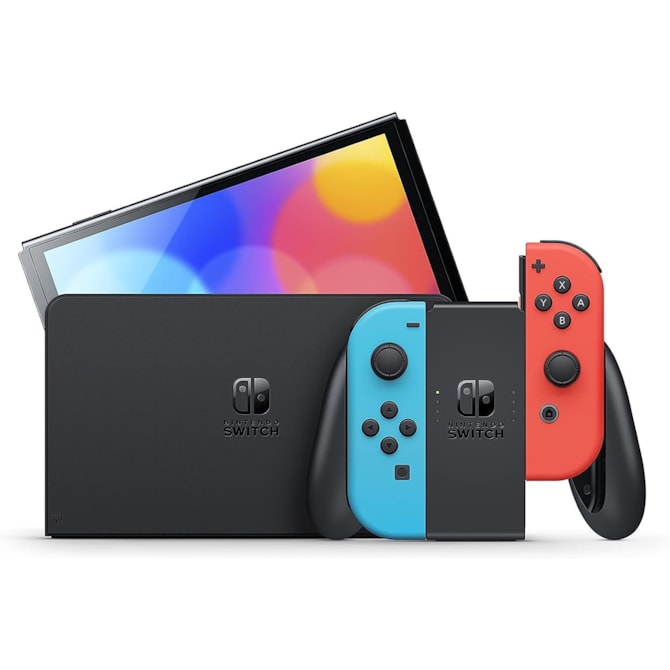 Console Nintendo Switch OLED 64GB Vermelho e Azul ( Neon )  Standard-aa11f965-dbe6-4e1a-a7f1-6f0a2d0fa8cb