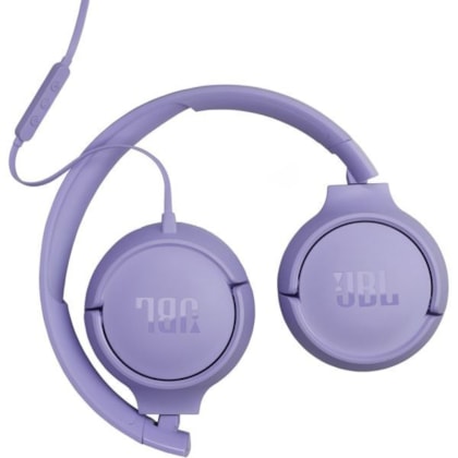 Fone de Ouvido JBL Tune 520C USB-C com Fio Microfone Embutido - Roxo