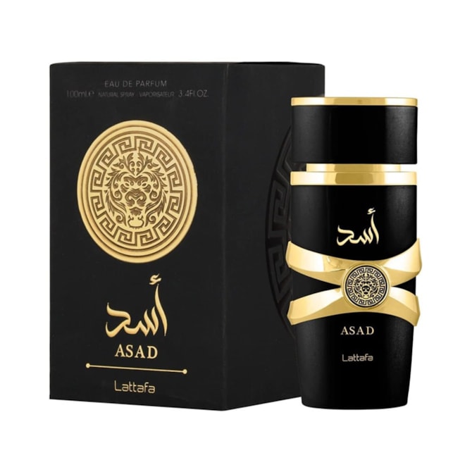 Lattafa Perfume Masculino Asad Eau de Parfum 100ml Oriental Amadeirado - Preto-7541ed5d-e8dc-4d1f-a8a8-f4f4fad6747a