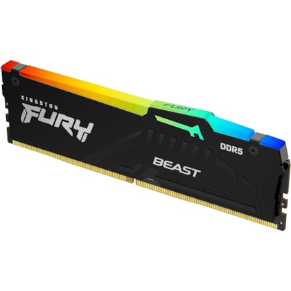 Memória RAM Kingston Fury Beast RGB 16GB DDR5 5600MHz CL40 KF556C40BBA-16