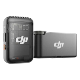 Microfone DJI Mic 2 Transmitter  Sem Fio 8GB 32-bit Float Bluetooth - Preto