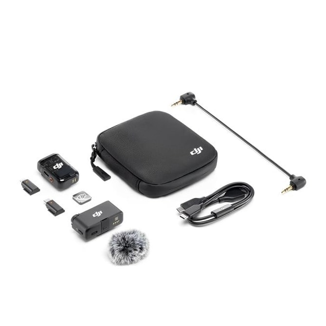 Microfone Sem Fio Dji Mic 2 (1 TX+1RX) - USB-C/Lightning - Bluetooth - Preto-cb3480d6-0b86-4dae-b04f-fbb2f2e27b8c