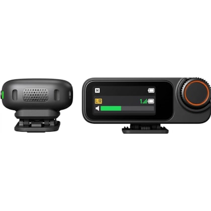 Microfone Sem Fio Dji Mic 3 (1 TX + 1 RX) - USB-C - Bluetooth - Preto