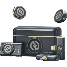 Microfone Sem Fio Hollyland Lark M2 Combo Lightning e Tipo C - Shine Charcoal