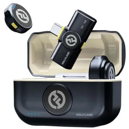Microfone Sem Fio Hollyland Lark M2 Duo USB-C - Shine Charcoal