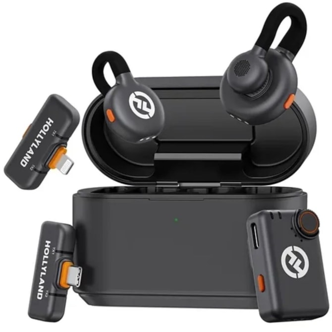 Microfone Sem Fio Hollyland Lark M2S Combo com USB-C/Lightning - Space Gray-2b467198-e025-410c-b740-046f1ada3ea6