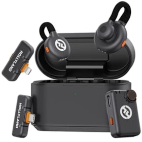 Microfone Sem Fio Hollyland Lark M2S Combo com USB-C/Lightning - Space Gray