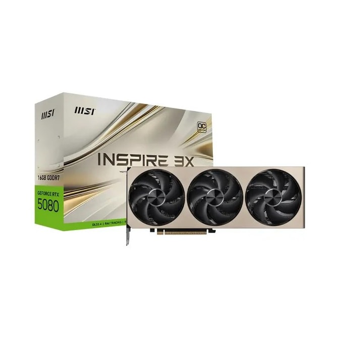 MSI Placa de Vídeo GeForce RTX 5080 Inspire 3X OC 16GB GDDR7 PCI-Express 5.0 G5080-16I3C - Preto-64afe783-f67d-4c7e-bacb-175cf90c1f90