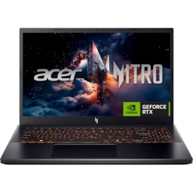 Notebook Acer Gamer Nitro V 15 Intel Core i5-13420H 16GB 512GB SSD RTX 5050 15.6 165Hz ANV15-52-57BB - Preto