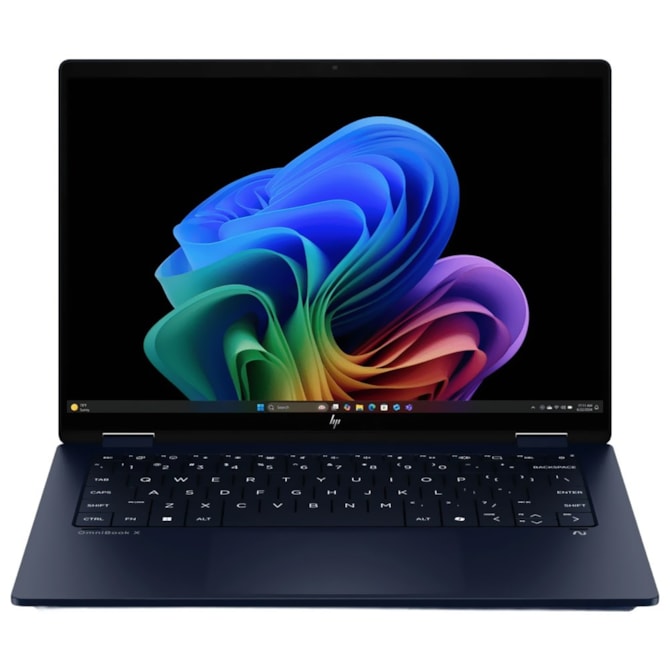 Notebook HP Omnibook X Flip AI 14-FM0013DX Intel Core Ultra 5 226V Tela Touch 2K 14.0
