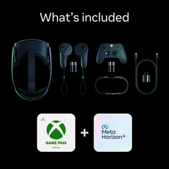 Óculos de Realidade Virtual Meta Quest 3S Xbox Edition 128GB com Wi-Fi - Preto/Verde-64bae499-4058-40be-bcbf-2b03fd58a2a5