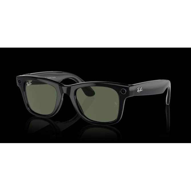 Óculos Inteligentes Ray-Ban Meta Wayfarer Preto Brilhante, Câmera 12MP, 32GB - Lentes Verde Grafite RW4006-91e8b339-1b41-4f6b-8640-fd06ce4d8ecd