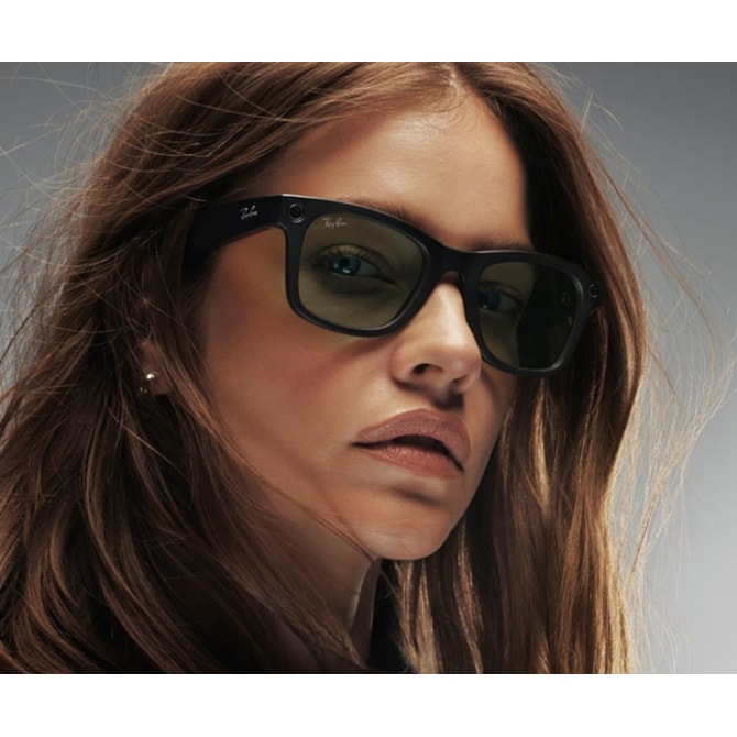 Óculos Inteligentes Ray-Ban Meta Wayfarer Preto Brilhante, Câmera 12MP, 32GB - Lentes Verde Grafite RW4006-deae166d-cc51-40fc-8f13-8ee97d677f9d