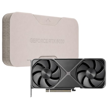 Placa de Vídeo NVIDIA RTX 5070 12GB GDDR7 Founders Edition PCIe 5.0 - Prata/Preto