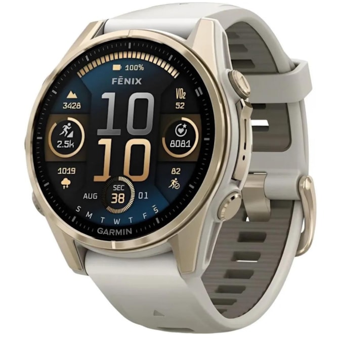 Relógio Garmin Fenix 8 43MM Sapphire GPS Amoled 010-02903-10 - Soft Gold/Beige-e1b84789-8a7e-4dce-8700-f4c45403e297