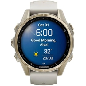 Relógio Garmin Fenix 8 43MM Sapphire GPS Amoled 010-02903-10 - Soft Gold/Beige