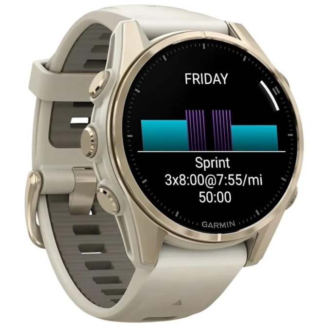 Relógio Garmin Fenix 8 43MM Sapphire GPS Amoled 010-02903-10 - Soft Gold/Beige-721b4f9e-f1bc-48fe-97b9-94039f8dd535