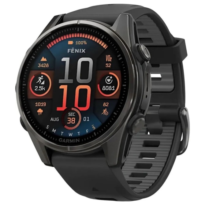 Relógio Garmin Fenix 8 43MM Sapphire GPS Amoled 010-02903-20 - Carbon Gray/Titanium Black-4d5de8ea-48a7-4563-bb79-2f9e3b0149b3