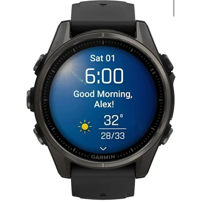 Relógio Garmin Fenix 8 43MM Sapphire GPS Amoled 010-02903-20 - Carbon Gray/Titanium Black-c6bcd465-2563-4879-a1f7-0f7bbc90cf7e
