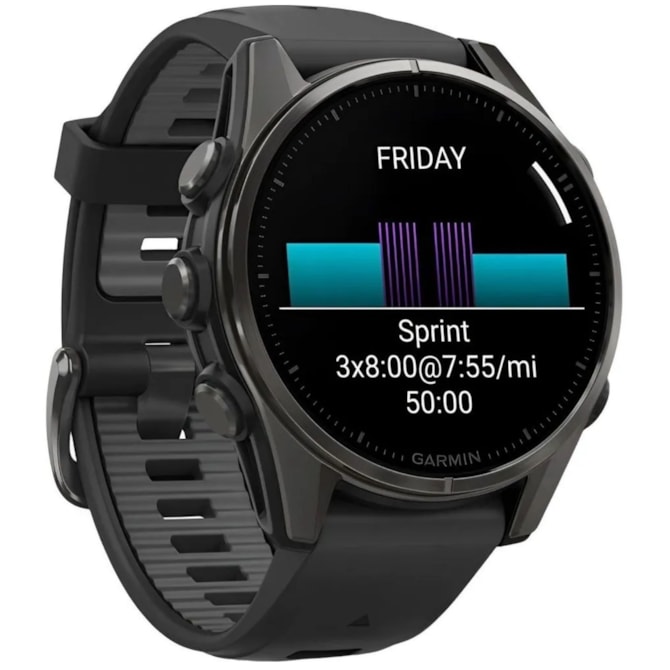 Relógio Garmin Fenix 8 43MM Sapphire GPS Amoled 010-02903-20 - Carbon Gray/Titanium Black-80b82bb3-3c21-4325-aefb-f79a628a6553