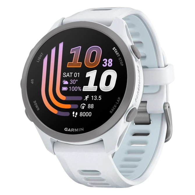 Relógio Garmin Forerunner 170 Music 43MM GPS AMOLED 1.2'' 010-03920-11 - Branco-53072509-0d52-4c6e-ae81-006b1e324682