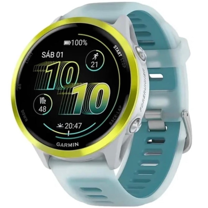 Relogio Smartwatch Garmin Forerunner 570 47MM ( 010-02971-01 ) - Amarelo / Turquesa-a3947195-e16c-4e37-b8d7-d55641aa15cd