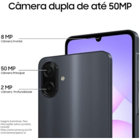 Smartphone Samsung Galaxy A07 4G 128GB 4RAM Dual Sim - Black ( Preto )