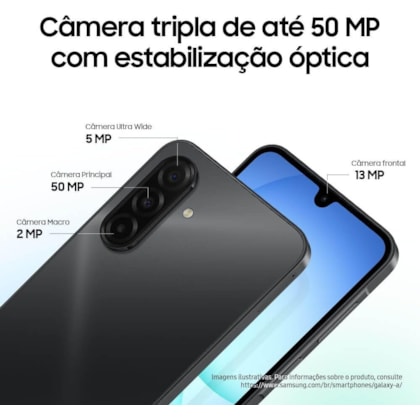 Smartphone Samsung Galaxy A17 4G 128GB 6RAM Dual Sim - Black ( Preto )
