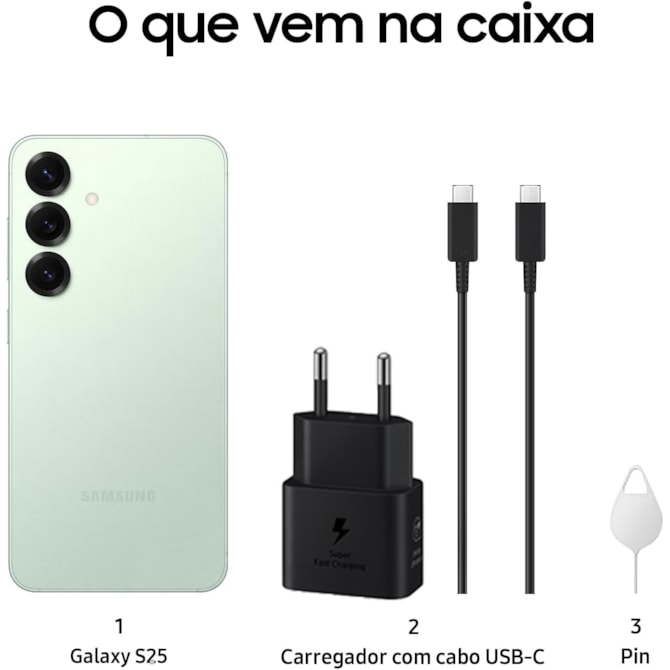 Smartphone Samsung Galaxy S25 5G SM-S931B /128GB / 12GB RAM Tela 6.2 Dynamic AMOLED Cam 50+10+12MP - Verde-d28e7243-d512-494c-8562-c542770668e2
