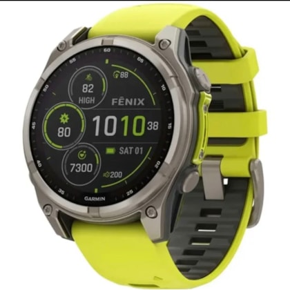 Smartwatch Garmin Fenix 8 Sapphire Solar 47MM (010-02906-20) - Amarelo