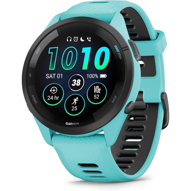 Smartwatch Garmin Forerunner 265 010-02810-02 com GPS/Wi-Fi - Azul Claro / Preto-c73818ad-3d06-4250-a497-21933740c0d7
