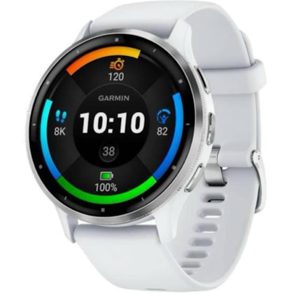 Smartwatch Garmin Venu 3 010-02784-00 com Tela Amoled / 5 Atm / 45MM / Wi-Fi / 8GB - Branco