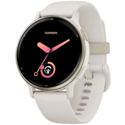 Smartwatch Garmin Vivoactive 5 010-02862-11 com GPS/Wi-Fi - Aluminum/Ivory Gold