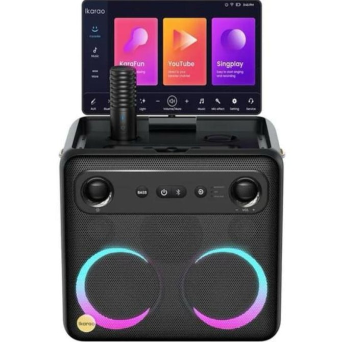 Speaker de Karaokê Joog Break X2 600W / Tela 10,1