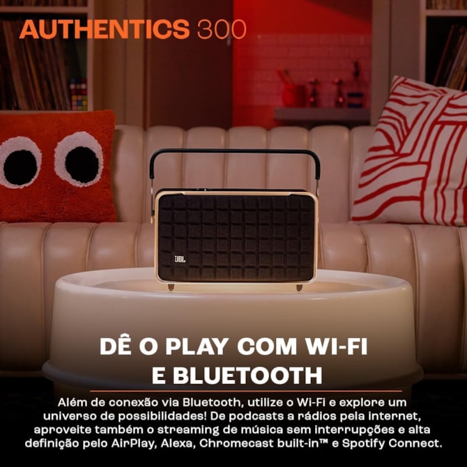 Speaker JBL Authentics 300 - Aux/USB Tipo C - Bluetooth - 100W - Preto-c1abb566-3e24-4f91-9e0b-9d3fc38ad684