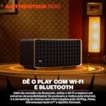 Speaker JBL Authentics 500 - Aux/USB Tipo C - Wi-Fi - Bluetooth - 270W - Preto-1421536e-0ddc-4fc5-8c62-fd3b1c03bdd4